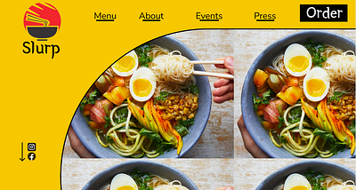 Slurp Restaurant Hero Section branding challenge dailyui design designlab hero learning ui website