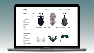 E-commerce Lingerie Store Website design figmadesign interfacedesign lingerie productdesign ui ux uxui website