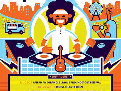 Atlanta Summer Fun Series atlanta concert dj festival illustration music summer