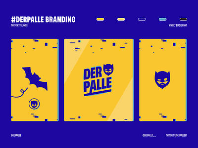 Der Palle Branding | Twitch Streamer batman beard branding clean design game gaming icon illustration logo minimal modern colors purple stream streaming layout symbol twitch typography wordmark yellow