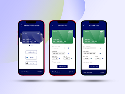 Mobile Credit Card Fields UI credit card design mobile ui