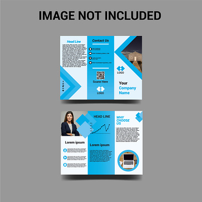 Business trifold branding graphic design print