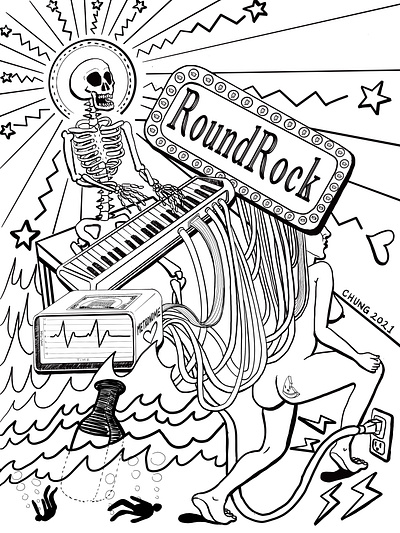 Late Night Jazz design illustration