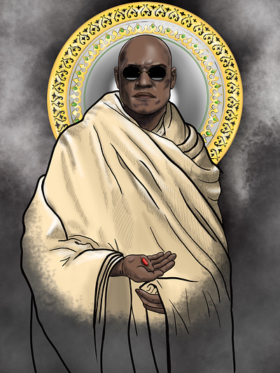Mahatma Morpheus branding icon illustration