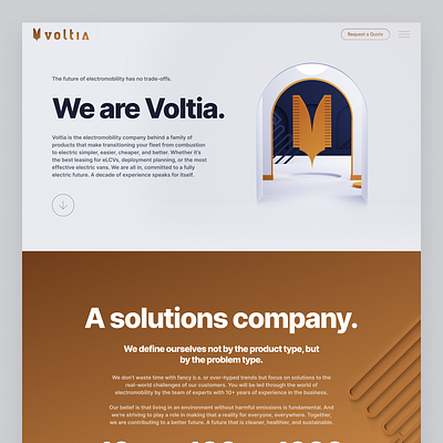 VOLTIA about page 3d about clean design ui ux web webdesign