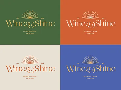 Wine & Shine brand branding design graphic design lettering logo logotype type typography
