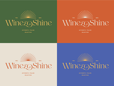 Wine & Shine brand branding design graphic design lettering logo logotype type typography