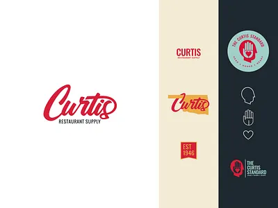 Curtis logo branding icons lockup logo oklahoma script