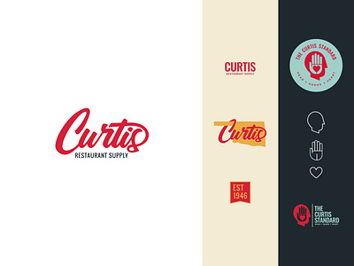 Curtis logo branding icons lockup logo oklahoma script