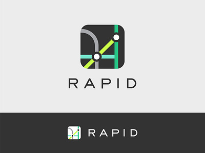 RAPID - unused logo branding logo map transportation