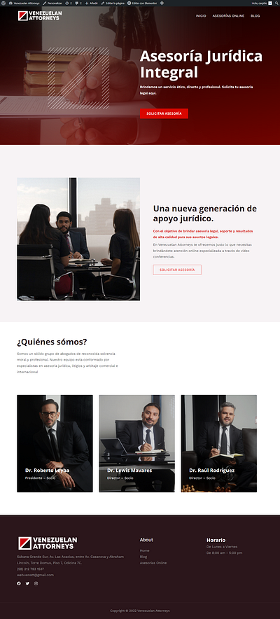 Venezuelan Attorneys web web design wordpress