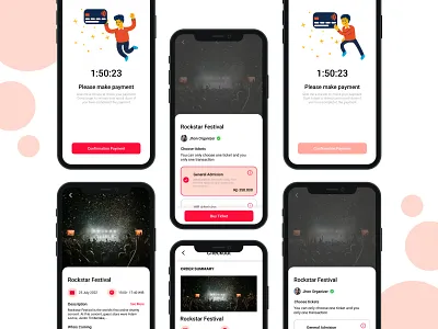 Live Event Mobile App app booking ticket design e concert live event live streaming mobile app seminar streaming ticket ui ux workshop