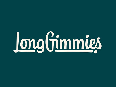 Long Gimmies Golf Wordmark gimmies golf golf branding golf logo hand drawn logo hand lettering lettering logo logotype long putter script type typography wordmark wordmark design