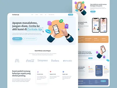 Ceritain Aja Landing Page Website - Exploration 3d app counseling design figma interface popular trending typhography ui ui ux ui design uidesign uisupply uiux user interface ux uxui website xd