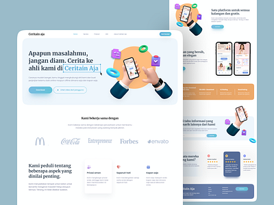 Ceritain Aja Landing Page Website - Exploration 3d app counseling design figma interface popular trending typhography ui ui ux ui design uidesign uisupply uiux user interface ux uxui website xd