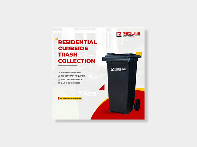 Red Line Disposal Banner Design | Social Media Design awesome banner banner bazaar bannerbazaar best classy creative banner design disposal google ad banner illustration logo modren new post red line residential social media ads social media banner trending