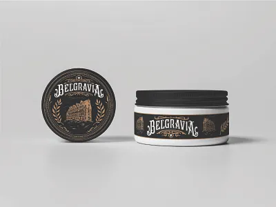 BELGRAVIA - Label Design barbershop brand calligraphy custom logo graphic design hand lettering illustration label design lettering logo packaging type typography vintage logo