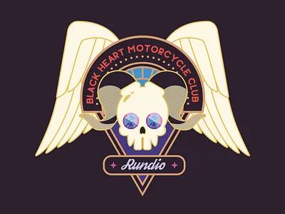 Black Heart Motorcycle Club biker biker gang black heart design graphic design leather jacket motorcycle club motorcycle jacket skull vector