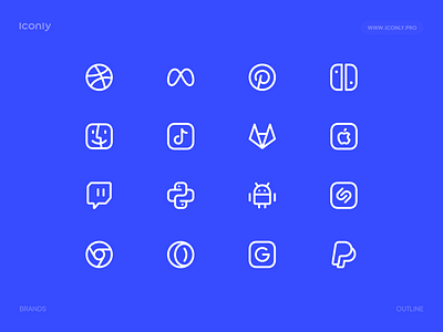 Brands icons P1 apple brand chrome design google icon icondesign iconography iconpack icons iconset illustration logo pinterest ui