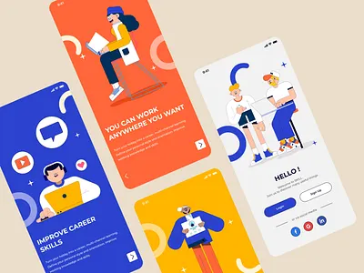 Mobile App app app design design graphic design illustration login mobile mobile app design mobile design short sign up ui ui app ui mobile ux