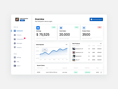 Dashboard Marketplace dashboard design earnings marketplace product sales ui ux website