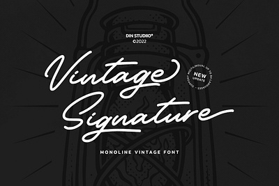 Vintage Signature - Monoline Vintage Font branding design font fonts logo logo type typography ui