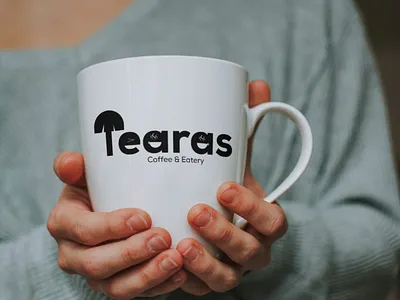 TEARES coffee & eatery - cafe logo brand branding cafe coffee comp company logo design food illustration logo ui ux vector
