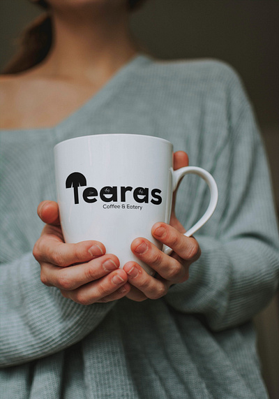 TEARES coffee & eatery - cafe logo brand branding cafe coffee comp company logo design food illustration logo ui ux vector