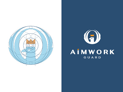 AIMWORK - Eagle Logo | Bird Logo Design aim animal logo bird logo branding eagle logo golden ratio golden ratio grid guard logo identity logo logo design logo grid logo guideline mark symbol