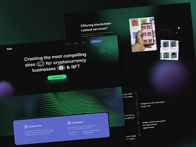 NFT Landing page crypt design development free landing landing page minimal nft startup ui ux web website website design wordpress