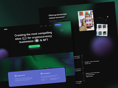 NFT Landing page crypt design development free landing landing page minimal nft startup ui ux web website website design wordpress