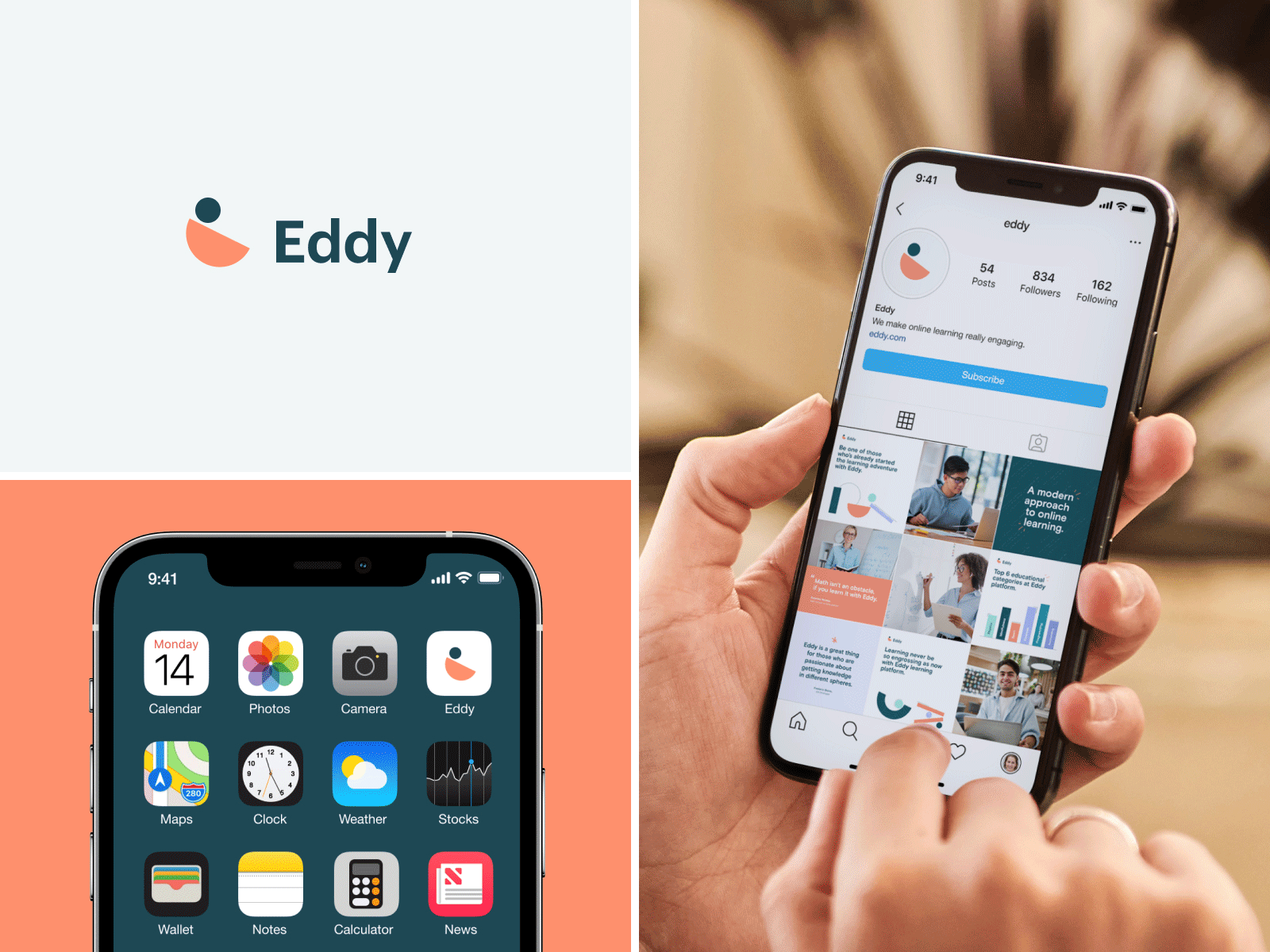 Eddy – EdTech Platform Social Media Materials animation brand identity branding design edtech graphic design illustration instagram post instagram story intagram interface learning platform logo product design social media social media materials ui