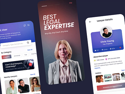 CodeAct | Mobile App for Legal Aid adobe xd animation attorney mobile app clean mobile app design design studio easy mobile app easy to use mobile app law firm lawyer firm lawyers app legal aid legal app minimalistic mobile app mobile app product design ui ui design user friendly mobile app ux design
