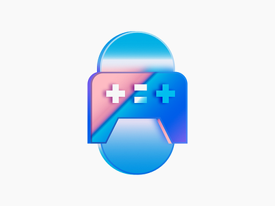 Gamepad 3d affinity designer branding controller crypto game gamepad gradient icon illustration joystick mirror play ui vector videogame