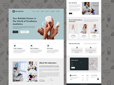 Dental website UI branding design ui website design