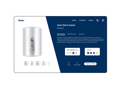 Haier _ e-Commerce Web Design for Online Store app design branding design designer e commerce ecom logo webdesign website