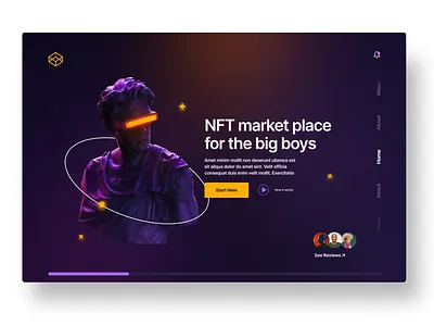 NFT Market Landing Page landing page nft ui ux