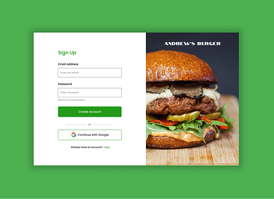 Daily UI 002 - Sign up page ui
