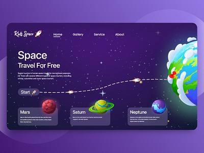 Kid’s space - Homepage design fontend design minimalist design space ui ui design ui ux ui ux design ui ux website design uiux design ux ux design ux research webdesign