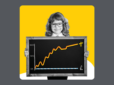 Tally versus pounds social post advertising creative design digital digital bank fun girl gold graph lesson money photography pounds savings social social media tally yellow