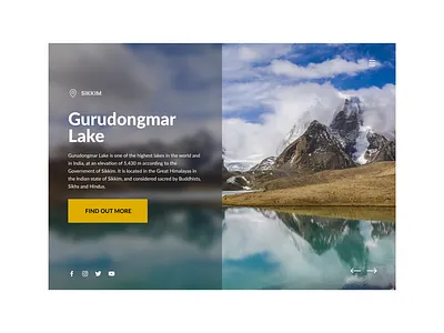 Sikkim Travel Webpage design travel website website