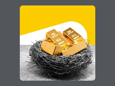 Tally nest egg social post creative digital digital bank egg fun gold gold bars money nest nest egg photography savings savings account social media social post tally yellow