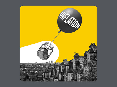 Tally beats inflation social post balloon bank brand creative design digital digital bank flying fun gold inflation money savings savings account social media social post tally yellow