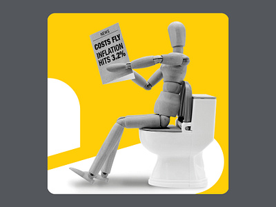 Tally inflation social post adverting creative digital digital bank fun funny gold inflation model money newspaper savings savings account social media social post tally toilet yellow