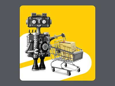 Tally buying gold social post advertising bank bank account creative digital digital bank fun funny gold money robot savings shopping social media social post tally technology yellow