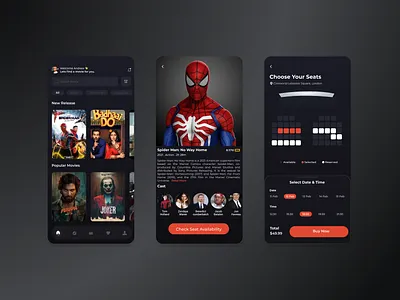 Movie App Design app branding design illustration illustrator music ui ux vector