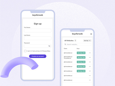KeysForWeb App design development minimal safety security ui web website website design wordpress