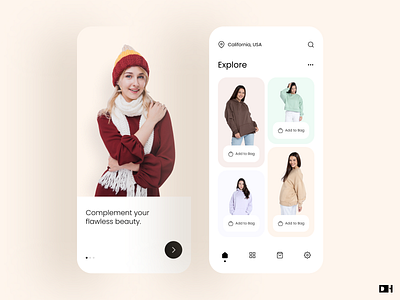 Winter Fashion App Design app design branding clean colors design dribbble dribbble best shot ecommerce fashion fashion app minimal mobile mobile app product shopping app typography ui uiux ux winter