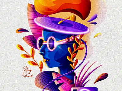 Losing my mind color illustration nature procreate