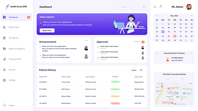 Healthcare - Dashboard admin dashboard design healthcare light theme login signup ui design uiux user experience